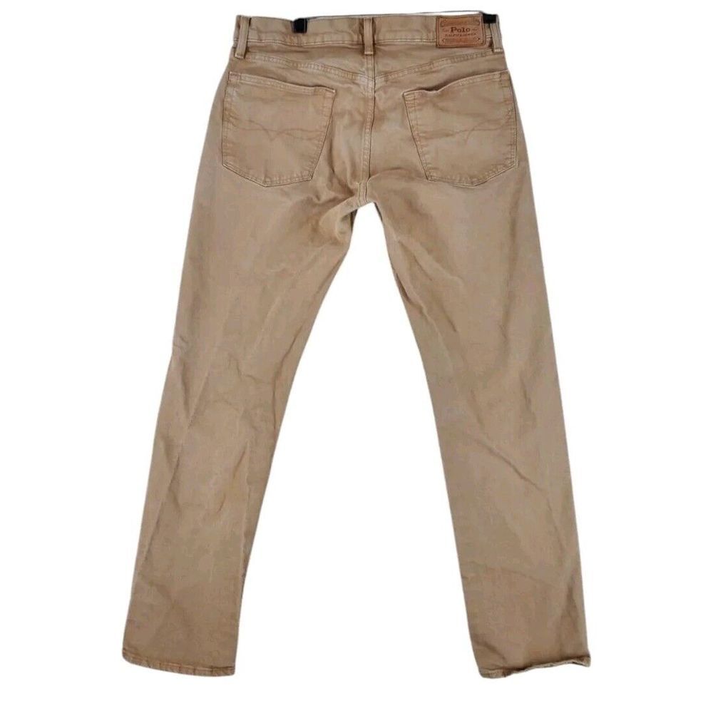 Polo Ralph Lauren Jeans Hampton Relaxed Straight Mens 32x32 Khaki Brown Mid Rise - Picture 5 of 13
